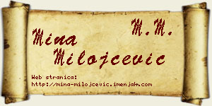 Mina Milojčević vizit kartica